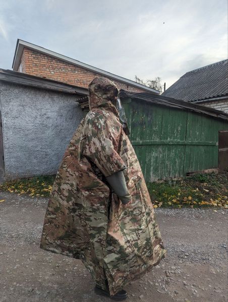 Тактическое пончо-антитепловизор, мультикам, тройной фольгированный барьер Kreminna Мультикам3 фото