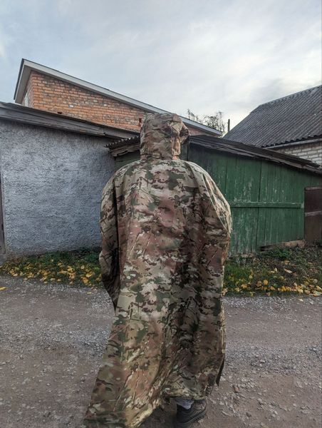 Тактическое пончо-антитепловизор, мультикам, тройной фольгированный барьер Kreminna Мультикам3 фото