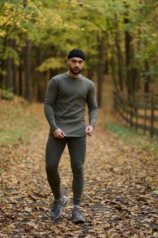 Чоловіча тактична термобілизна олива на флісі, для ЗСУ, розміри S&ndash;XXL термо хакі фото